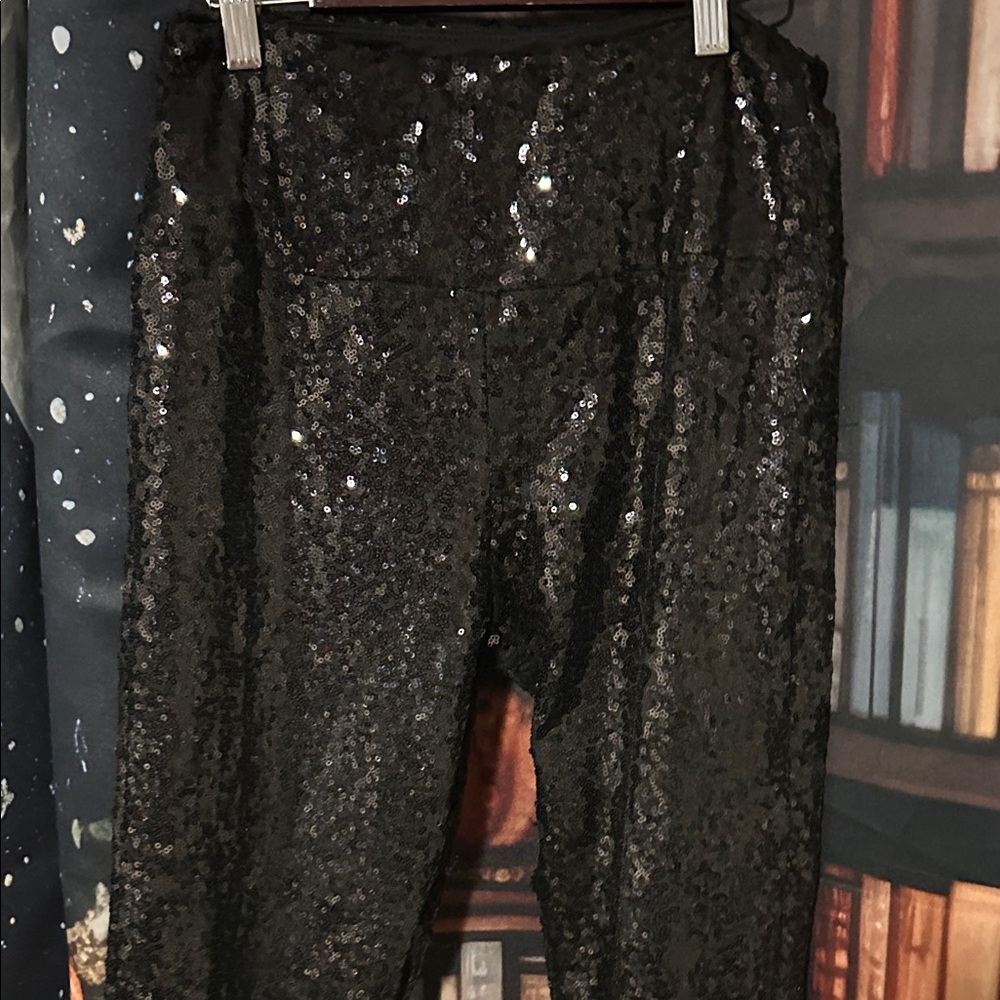 Tipsy Elves Black Sequin Leggings